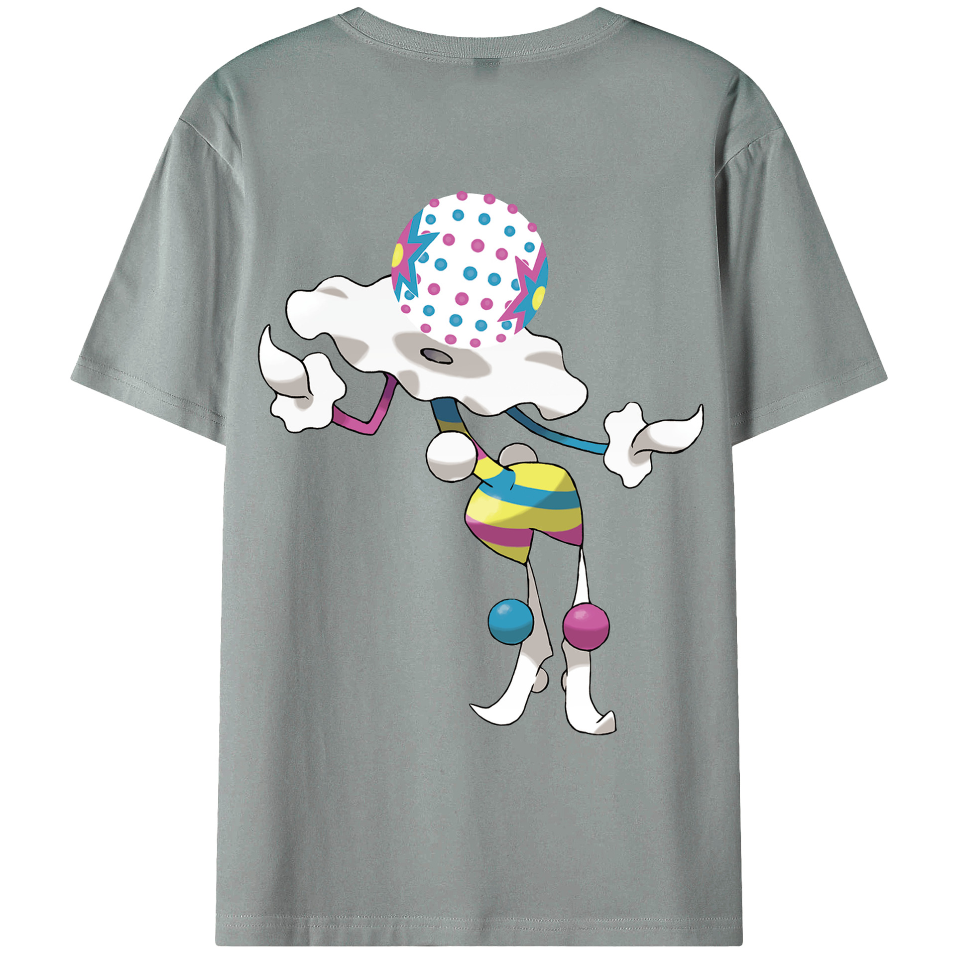 （画像用） ポケットモンスター Pokémon 綿100％ メンズ半袖Tシャツ（バックプリント） 通気性